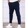 JEsilunmaMY Men's Striped Jogger Sweatpant Elastic Waist Athletic Lounge Pants with Pockets Slim Fit Workout Running Slacks (Dark Blue,Large) view 2