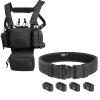 VISMIX Chest Rig Adjustable & VISMIX Duty Belt 2.25" Police Security Duty Belts Law Enforcement with 4 Belt Keepers for Men Hunting Shooting-(Black Color view 1