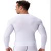 Men's Compression Long Sleeve Shirts, Cool Dry Sports Workout Underwear Shirt Athletic Baselayer Running Gym Tops White view 3