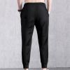 JEsilunmaMY Lightweight Sweatpant for Men Elastic Waist Ice Silk Stretch Jogger Pants Athletic Workout Summer Lounge Pants (Black2,X-Large) view 2