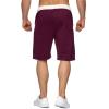 JEsilunmaMY Men's Athletic Jogger Shorts Elastic Waist Casual Loose Sweatpants Solid Color Summer Beach Shorts with Pocket (Crimson,XX-Large) view 3