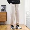 JEsilunmaMY Men's Drawstring Corduroy Pants Elastic Waist Jogger Sweatpant with Pockets Casual Athletic Wide Leg Trousers (Light Yellow,Medium) view 2