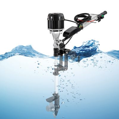 5HP Electric Outboard Motor 48V 1000W Brushless Boat Engine Tiller Control Heavy Duty Outboard Trolling Motor Fishing Boat Engine for Kayak Fishing Boat Canoe Trolling Propeller