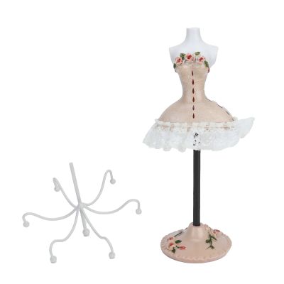Earrings Necklace Storage Polyresin Doll Holder with Rotatable Bracket, Jewelry Display Stand, Tower Decoration Dress Necklace Stand, Rings Lunch Box Rack for Girls(Style 3), Necklace Storage HOL