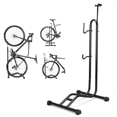 HOUPOPU Bike Stand Floor Stand Bicycle Type Parking Rack Vertical Bracket for Bicycles, 3-in-1 Parking Maintenance and Storage Function, are Suitable for All Kinds of Mountain Bikes and Road Bikes