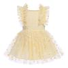 1st Birthday Girl Dress Outfit Daisy Tulle Dress Baby Girl Daisy Boho Party Romper Dress Daisy Flower Baby Girl Dress Yellow Daisy 18-24 Months view 1