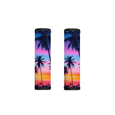 Horeset Palm Tree Print 2 Pack Luggage Handle Wrap for Men Women Luggage Identifier Markers Comfortable Handle Cover Grips Tag