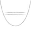 ASDULL 925 Sterling Silver Clasp 2.5mm Silver Rope Chain Necklace for Men Silver Link Chain for Women 24 Inches view 1