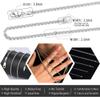 ASDULL 925 Sterling Silver Clasp 2.5mm Silver Rope Chain Necklace for Men Silver Link Chain for Women 24 Inches view 3