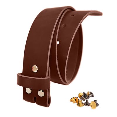 1.5 inch Men's Cowhide Geniune Leather Belt 38mm Classic without Buckle (Brown Cognac, 38 inch (Waist 38))