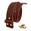 1.5 inch Men's Cowhide Geniune Leather Belt 38mm Classic without Buckle (Brown Cognac, 38 inch (Waist 38)) view 1