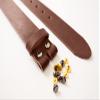 1.5 inch Men's Cowhide Geniune Leather Belt 38mm Classic without Buckle (Brown Cognac, 38 inch (Waist 38)) view 3