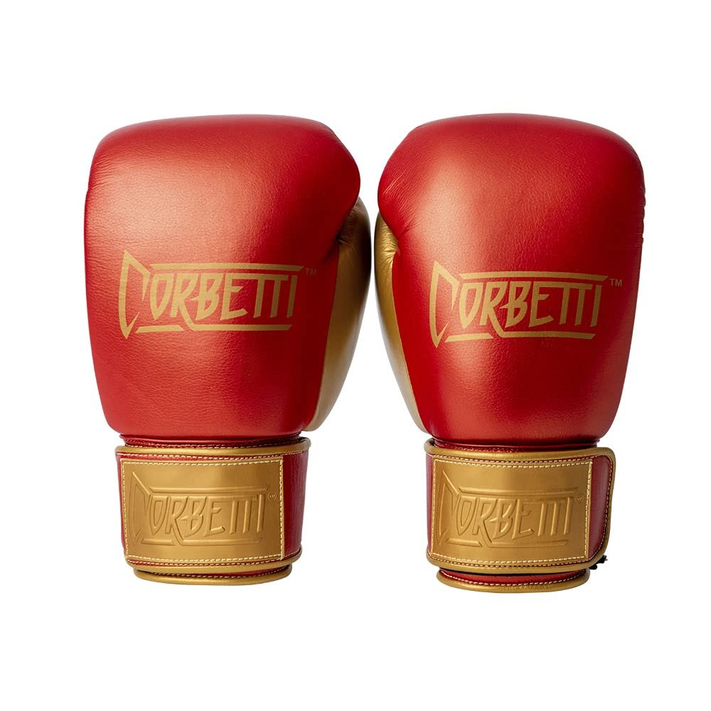 Corbetti CTG-002-16 (Copper Red, 16 oz) Muay Thai Boxing Gloves for Men and Women, Featuring Double Stitched Kevlar and Full Grain Leather, Designed for Training, Sparring, pad Work, and Heavy Bag.