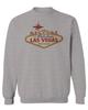 0551. Graphic Souvenir Signs Welcome to LAS Vegas Vacations Nevada Men's Crewneck Sweatshirt (Light Gray Large)
