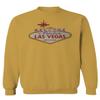 0551. Graphic Souvenir Signs Welcome to LAS Vegas Vacations Nevada Men's Crewneck Sweatshirt (Gold Large)