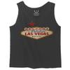 0551. Graphic Souvenir Signs Welcome to LAS Vegas Vacations Nevada Men's Tank Top (Charcoal, Medium) view 1