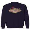 0551. Graphic Souvenir Signs Welcome to LAS Vegas Vacations Nevada Men's Crewneck Sweatshirt (Navy Medium) view 1