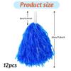 Faxco 12Pack Plastic Pom Poms Cheerleading Pom Poms Sports Dance Cheer Plastic Pom Pom for Rooters,Cheering Squard,Cheering Team (Blue 2#) view 2