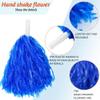 Faxco 12Pack Plastic Pom Poms Cheerleading Pom Poms Sports Dance Cheer Plastic Pom Pom for Rooters,Cheering Squard,Cheering Team (Blue 2#) view 3