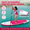 SUSIEBAY Inflatable Stand Up Paddle Board, Pink Paddle Board for Adult & Youth with sup Accessories, Wide Stance for All Levels, Traveling Board, SUP Board,Non-Slip Deck, Double Action Pump view 4