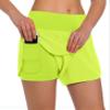 Ksmien Women's 2 in 1 Running Shorts - Lightweight Athletic Workout Gym Yoga Shorts Liner with Phone Pockets view 1