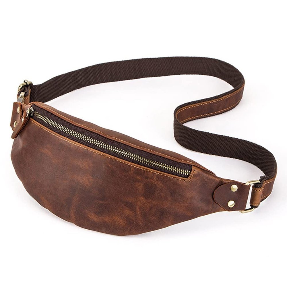 TATSEN Leather Waist Packs Large Capacity Fanny Pack Casual Chest Bag for Man Multifunction Belt Bag Personalized (Color : D, Size : As Shown)