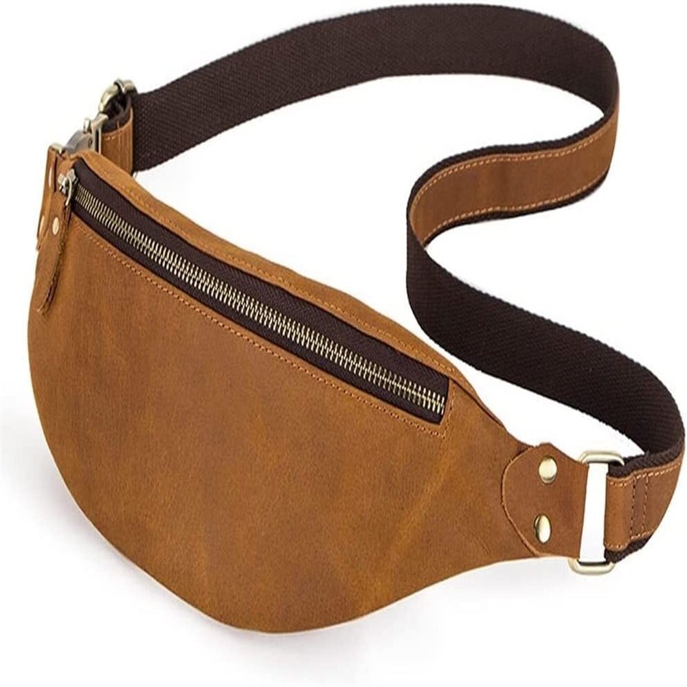 TATSEN Leather Waist Packs Large Capacity Fanny Pack Casual Chest Bag for Man Multifunction Belt Bag Personalized (Color : E, Size : As Shown)