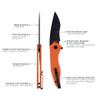 SHIELDON Viper Pocket Knife Black DLC Finish 154CM Steel Blade G10 Handle Nested Liner Lock Folding Knife Qualified for Outdoor Usage (Black Blade) view 4