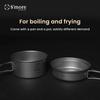 S'more Titanium Cooking Set, Ultralight Eco-Friendly Camping Cookware, 600ml Pot and 350ml Pan 2 in 1 with Folding Handle for Hiking, Traveling, and Picnic(Small) view 3