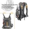 UNISTRENGH Adjustable Fly Fishing Multi-pocket Backpack Chest Bag with Fishing Lure Bag Premium Gear Packs (Militery Green) view 3