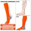 fenglaoda 8 Pairs Compression Socks for Men & Women 20-30 mmHg Knee High Nurse Pregnant Running Medical and Travel Athletic(S/M,Multi10) view 4