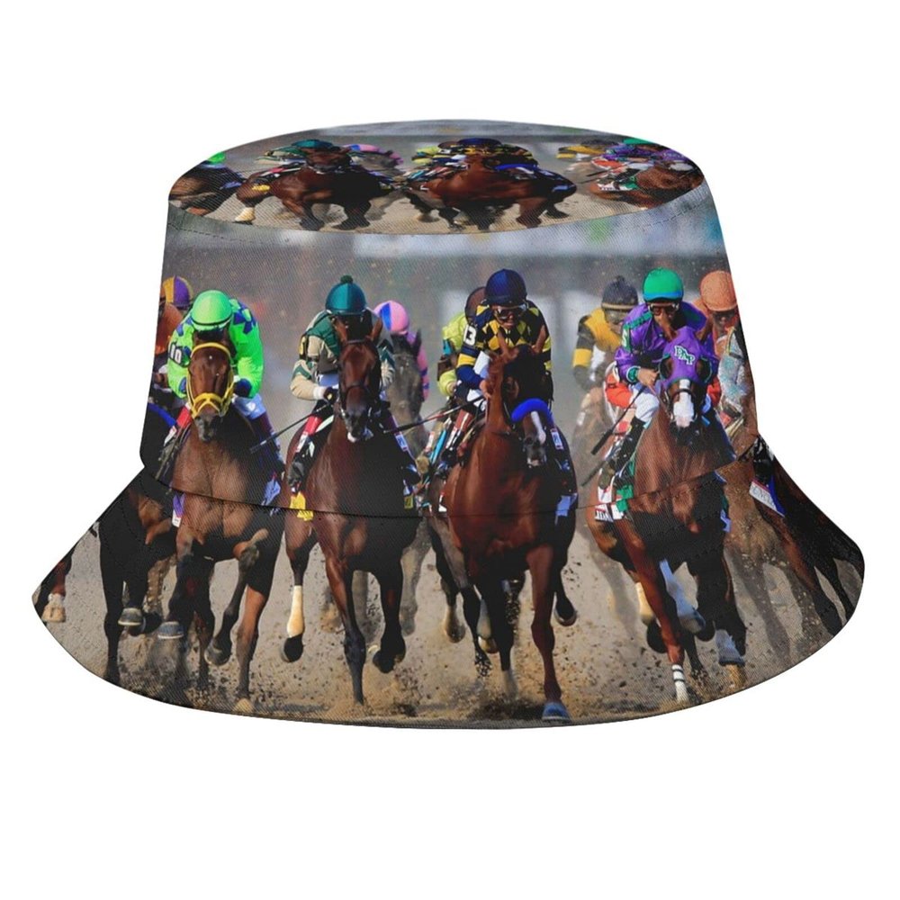 Funny Horse Bucket Hat for Women Men Packable Summer Travel Sun Beach Fishing Cap Outdoor Cap