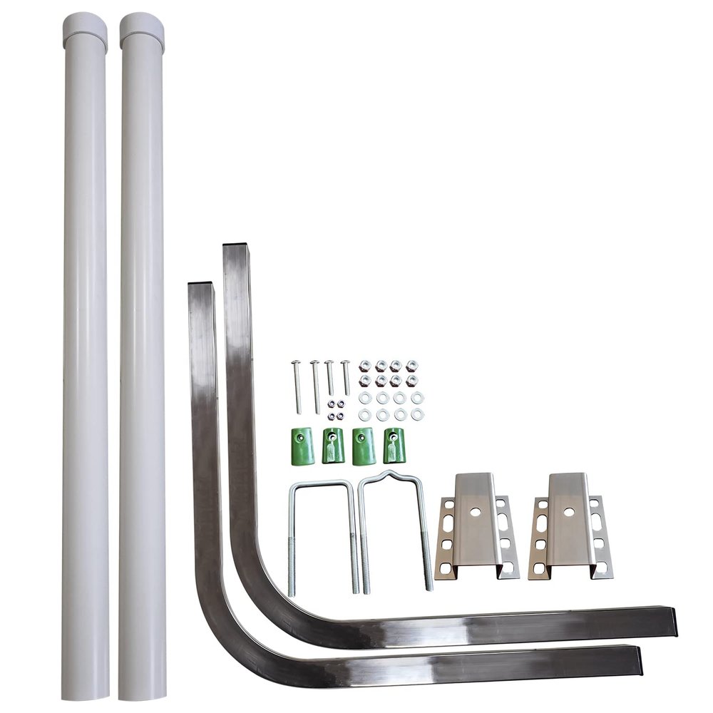 Boat Trailer Guide-ons-60", 2*316L stainless steel Trailer Post Guide on, 2*UPVC tube trailer guide bars, mounting hardware included , for boats, kayaks, canoes, fishing boats, ski boats and more