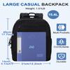 VX VONXURY Backpack for Men,Women 18L Largel School Bag,2 Compartments Daypack for Teens Boys Girls (Black) view 2