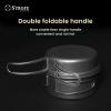 S'more Titanium Cooking Set, Ultralight Eco-Friendly Camping Cookware, 1100ml Pot and 350ml Pan 2 in 1 with Folding Handle for Hiking, Traveling, and Picnic(Medium) view 4