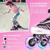 ECOO Adjustable Inline Skates Boys and Girls with Light up WheelsRoller Skates for Kids Ages 4-12, Teen Skates for Beginner Outdoor and Indoor (Pink, XLarge-Youth & Adult6-9 US) view 4