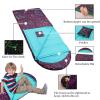 AceCamp Kids Sleeping Bag, Glow-in-The-Dark Sleeping Bag for Kids and Youth, Portable Water-Resistant Kids Sleeping Bag, Temp Rating 30F/ -1, for Camping, Hiking, Slumber Party (Kids,Purple) view 2