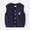 Winter Coats for Girls Infant Toddler Kids Child Baby Boys Sleeveless Patchwork Cartoon Fashion Vest (Navy, 5-6 Years) view 2