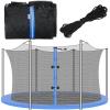 Trampoline Net Replacement Trampoline Safety Round Frame Enclosure Weather Resistant Breathable Net with Double Headed Zippers(6 Straight Poles,12 FT) view 1
