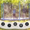Trampoline Net Replacement Trampoline Safety Round Frame Enclosure Weather Resistant Breathable Net with Double Headed Zippers(6 Straight Poles,12 FT) view 4