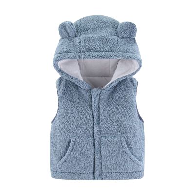 Toddler Winter Coat Vest Solid Kids Windproof Outdoor Toddler Hooded Boys Coat Girls Baby Boys (Blue, 2-3 Years)