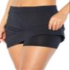 Balance Collection Womens Emily Woven Snap Pocket Skort, Black view 4