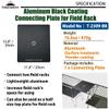 camping moon Connecting Top Plate Half Size for Field Rack Aluminum Black T-2309-BK view 2