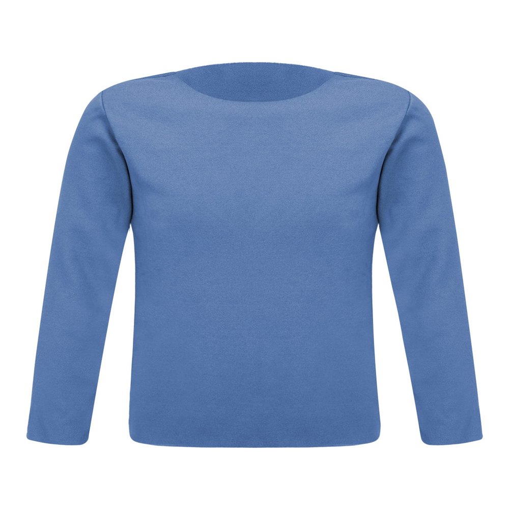 Shinsto Boys Girls Turtleneck Tshirt Cotton Long Sleeve Shirt Solid Color Warm Tee Tops Round Neck Blue A 12-18 Months