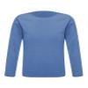 Shinsto Boys Girls Turtleneck Tshirt Cotton Long Sleeve Shirt Solid Color Warm Tee Tops Round Neck Blue A 12-18 Months view 1