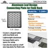camping moon Connecting Top Plate Half size for Field Rack Leaf Design Aluminum Black T-2309-C view 2