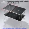 camping moon Connecting Top Plate Half size for Field Rack Leaf Design Aluminum Black T-2309-C view 4