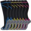 fenglaoda 8 Pairs Compression Socks for Men & Women 20-30 mmHg Knee High Nurse Pregnant Running Medical and Travel Athletic(S/M,Multi02) view 1
