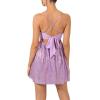 Women Sexy Glitter Sequins Mini Sling Dress E-Girls Y2K V Neck Sparkle Party Dresses Cocktail Partywear (Purple, M) view 4