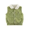 Baby Sleeveless Vest Kids Toddler Infant Baby Girls Boys Sleeveless Fleece Collar Patchwork Winter (Green, 3-4 Years) view 1